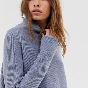 Free People Blue Ribbed Tunic